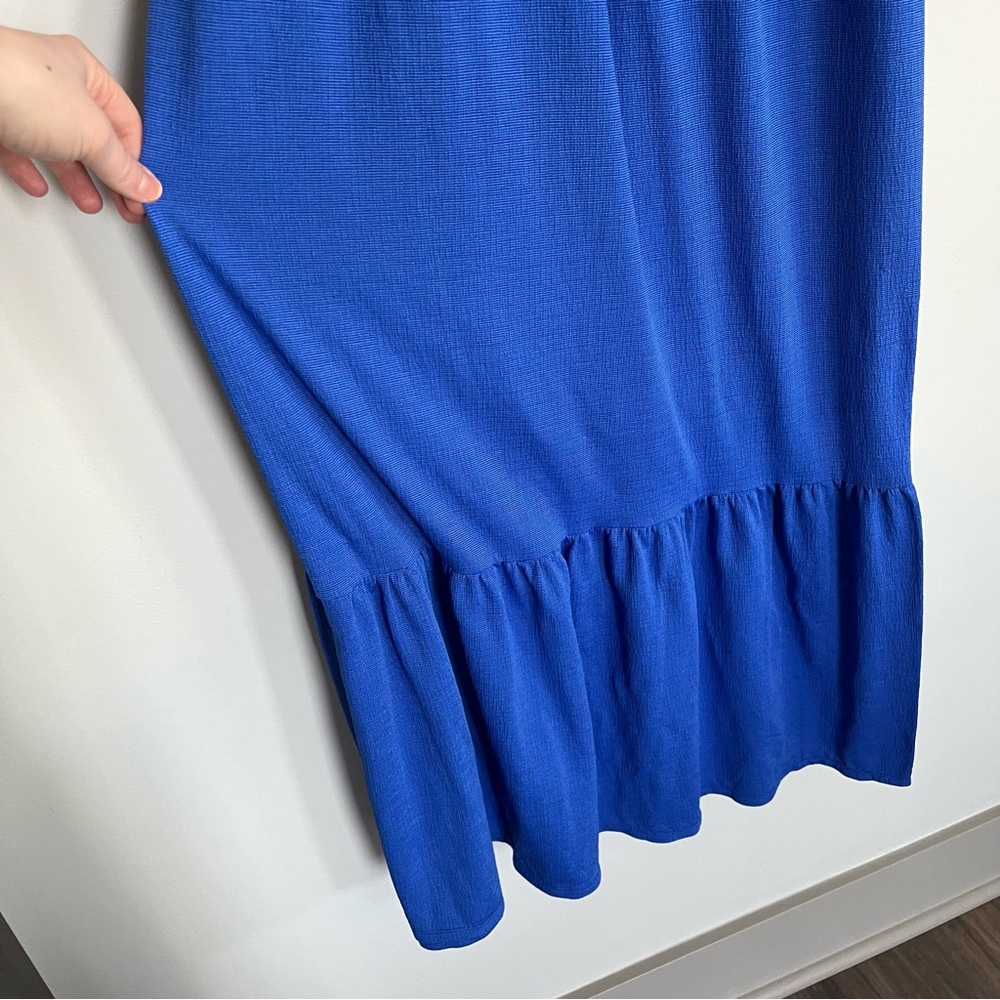 Blue Ruched Maxi Dress - Picture 4 of 6